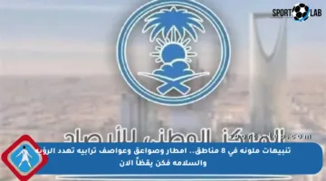 تنبيهات ملونة في 8 مناطق.. أمطار وصواعق وعواصف ترابية تهدد الرؤية والسلامة فكن يقظاً الآن